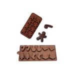 Pastry Yılbaşı Temalı Çikolata Kalıbı 2 Li Set, Kahve - standart