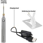 Pasty Jaerbee USB 5V Kablosuz Şarjlı Demir Şarj Edilebilir Havya Lehim Teli 510 Arayüzü Kaynak Onarım Araçları Gümüş (Yurt Dışından) - Siyah