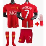 Pasxaspor 2008 Şampiyonlar Ligi Moscova Finali M. United Ronaldo Çocuk Forması Şort Çorap Bileklik Hediyeli - 9 - 10 Yaş - Kırmızı
