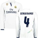 Pasxaspor Real Madrid 2017 Iç Saha Şampiyonlar Ligi Uzun Kol Sergio Ramos Forması - Beyaz - XL