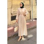 Pat Detaylı Elbise Taş - Standart