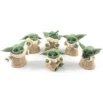 Patavat Baby Yoda 6lı Figür Biblo Seti 6 Farklı Model 5-6 cm Yüksekliklerde Plastik