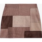Patchwork Mini Etek Kahverengi - S