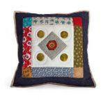 Patchwork Nakış İşlemeli Geleneksel Desenli Yastık