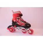 Paten Ayarlanabilir 2+1 Işıklı Metal Gövde Alıştırma Pateni Çanta Işıklı Paten - Beyaz