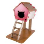 Pati Homes Pembe Merdivenli Kedi Evi