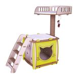 Pati Homes Pro Sarı Kedi Evi XL Yataklı Kedi Tırmalaması