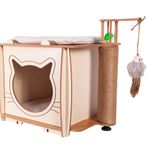 Pati Homes Xl Lal Kedi Evi - Kedi Tırmalaması