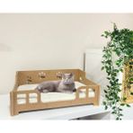 Pati Konforu Kedi Köpek Yatağı - Ahşap Rengi