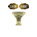 Pati Metal Ayak Çeyiz Ve Hediye Kutusu Mobilya Ayağı(2,5Cm)(Altın) Altın 2.5Cm Altın - 4 Adet