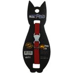 Pati Yavru Köpek ve Kedi Boyun Tasması (Ayarlanabilir) (Düz Kırmızı)
