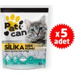 Patican 3.8 lt x 5 Adet Silika Kristal Kedi Kumu