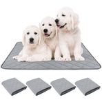 PatiencET Köpekler için Yıkanabilir Çiş Pedleri 18 '' x 24" Köpekler için Yeniden Kullanılabilir Çiş Pedleri 4 Paket Yavru Pedi, Evcil Hayvan Eğitimi, Whelping ve İnkontinans için Su Geçirmez Tabanlı