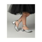 PATİK BEBE Kız Çocuk Lame Renk Simli Abiye Kare Topuklu Ayakkabı