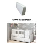 Patiko Furniture Ms 290 Beyaz Büyüyebilen Yataklı Beşik Beyaz