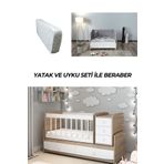 PATİKO FURNİTURE MS 290 SONOMO BÜYÜYEBİLEN SALLANAN BEŞİK YATAK VE UYKU SETİ İLE BİRLİKTE