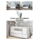 Patiko Ms290 Beyaz Büyüyebilen Beşik Tam Takım Beyaz