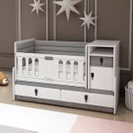 Patiko Patiko Furniture Rose R 131 Büyüyebilen Beşik Berlin Gri