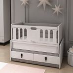 Patiko Patiko Furniture Rose R121 Asansörlü Beşik Berlin Gri