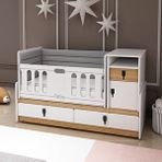 Patiko Patiko Furniture Rose R131 Büyüyebilen Beşik Meşe