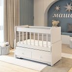 Patiko Patiko Furniture Sw 701 2 Çekmeceli Mdf Çitali Beşik Beyaz
