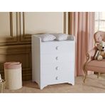 Patiko Patiko Furniture Swing 4 Çekmeceli Şifonyer Beyaz