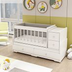 Patiko Patiko Furniture Swing 703 Büyüyebilen Beşik Beyaz