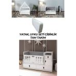 Patiko R 131 Beyaz Büyüyebilen Asansörlü Beşik ,yatak ,uyku Seti ,cibinlik Tam Takım