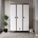 Patiko Rose 3 Kapaklı Dolap Berlin - Gri