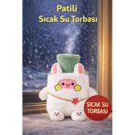 Patili Beyaz Tavşan Peluş Sıcak Su Torbası – Regl & Karın Rahatlatıcı, Uzun Süre Isı