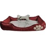 Patili Evler Büyük Boy Köpek Yatağı 80X110 cm Xxl - 80 x 110 x 10 cm - Kırmızı
