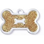 Patimio Isimli Çelik Kedi Köpek Künyesi Sarı Işıltı - .