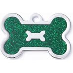 Patimio Isimli Çelik Kedi Köpek Künyesi Yeşil Işıltı - .