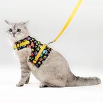 Patipatron Kaçış Önleyici Kedi Gezdirme Tasması Ve Küçük Irk Köpek Gezdirme Tasması (Sarı Patili, M)