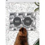 PatiPeti 45 x 70 cm Gri Kediler Kedi Köpek Mama Paspası ve Beslenme Altlığı