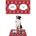 PatiPeti Noel Örme Baskılı 50x35 cm Köpek Mama ve Eğitim Paspası
