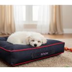 Patitex Lüx Konfor - Kedi Köpek Minder - Gabardin Kumaş- Köpek Yatak -Kedi Yatak -Uyku Minderi - S - Lacivert - Kırmızı