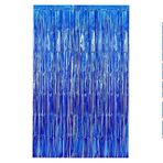Patladı Gitti 100x200 cm Mavi Metalize Arka Fon Kapı Perdesi