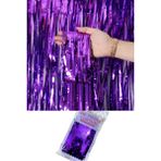 Patladı Gitti 100x200 cm Mor Metalize Arka Fon Kapı Perdesi