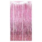 Patladı Gitti 100x200 cm Pembe Metalize Arka Fon Kapı Perdesi