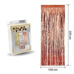 Patladı Gitti 100x200 cm Rose Gold Metalize Arka Fon Kapı Perdesi