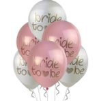 Patladı Gitti 12 Inç Bride To Be Temalı Pastel Balon 10 Adet - Beyaz - Rose Gold