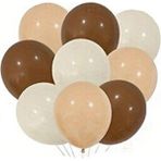 Patladı Gitti 12 Inç Kahverengi-Deniz Kumu-Ten Rengi 10 Adet Balon - Acı Kahverengi