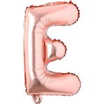 Patladı Gitti 16 inç 36 cm E Harf Rose Gold Folyo Balon