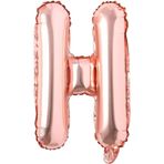 Patladı Gitti 16 inç 36 cm H Harf Rose Gold Folyo Balon