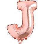 Patladı Gitti 16 inç 36 cm J Harf Rose Gold Folyo Balon