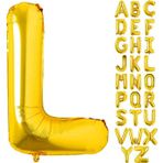 Patladı Gitti 16 inç 36 cm L Harf Gold Folyo Balon