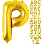 Patladı Gitti 16 inç 36 cm P Harf Gold Folyo Balon