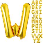 Patladı Gitti 16 inç 36 cm W Harf Gold Folyo Balon