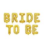 Patladı Gitti 16 İnç 40 Cm Gold Bride To Be Folyo Balon